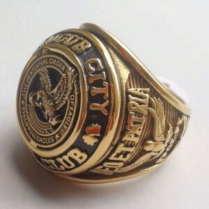 Stainless Steel Men's Ring, 3D Eagle Design Ring, KUYA Ring, 1979 Signet Ring,